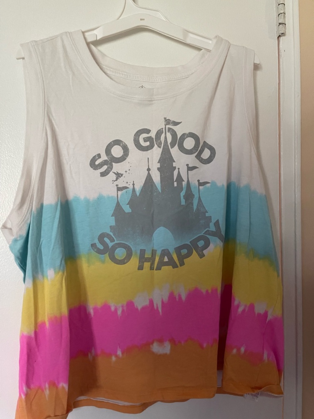 Disney So Good So Happy Tie-Dye Sleeveless Graphic Tank